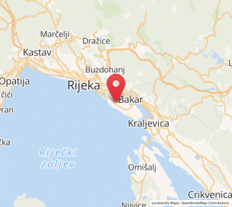 Map of Kostrena, County of Primorje-Gorski Kotar