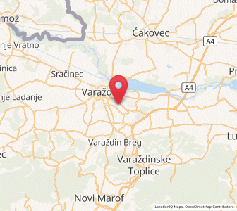 Map of Kućan Marof, County of Varaždin