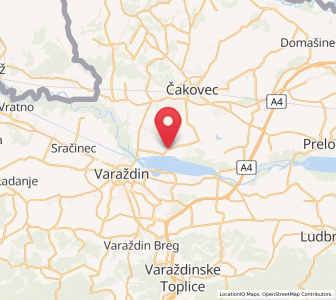 Map of Kuršanec, County of Međimurje