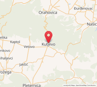 Map of Kutjevo, County of Požega-Slavonia
