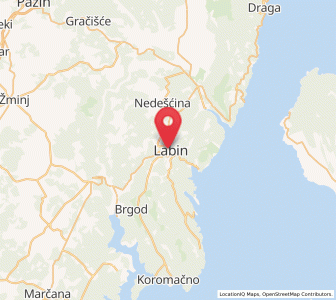 Map of Labin, Istria
