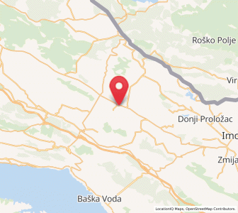 Map of Lovreć, Split-Dalmatia