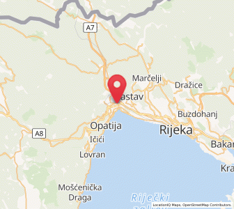 Map of Matulji, County of Primorje-Gorski Kotar