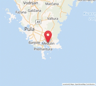 Map of Medulin, Istria