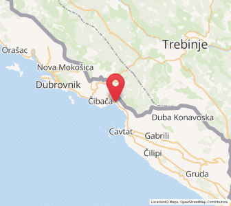 Map of Mlini, Dubrovnik-Neretva