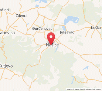 Map of Našice, County of Osijek-Baranja