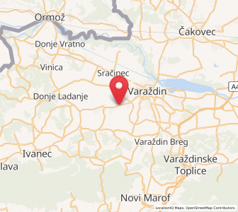 Map of Nedeljanec, County of Varaždin