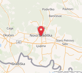 Map of Nova Gradiška, Brod-Posavina