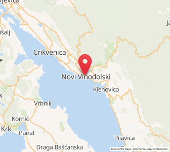 Map of Novi Vinodolski, County of Primorje-Gorski Kotar