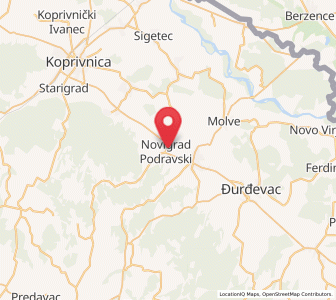 Map of Novigrad Podravski, County of Koprivnica-Križevci