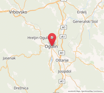 Map of Ogulin, Karlovac
