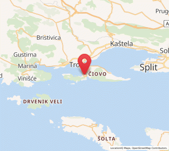 Map of Okrug Gornji, Split-Dalmatia