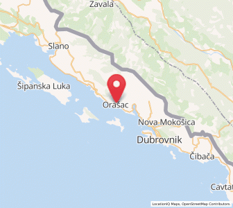 Map of Orašac, Dubrovnik-Neretva