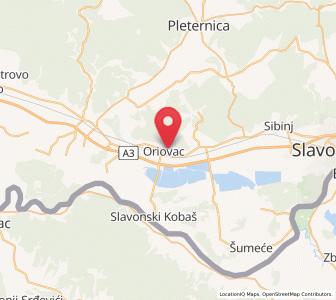 Map of Oriovac, Brod-Posavina