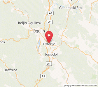 Map of Oštarije, Karlovac