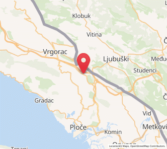 Map of Otrić-Seoci, Dubrovnik-Neretva
