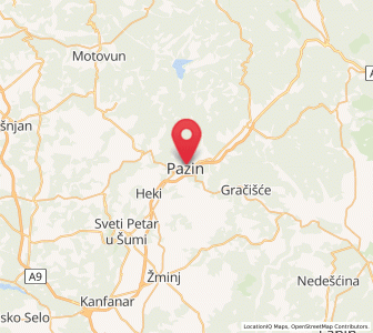 Map of Pazin, Istria