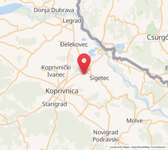 Map of Peteranec, County of Koprivnica-Križevci