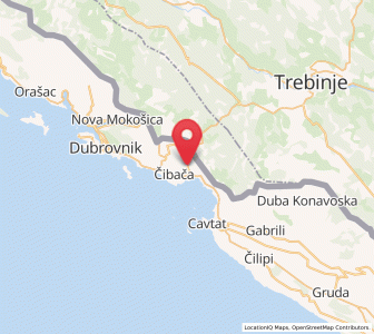 Map of Petrača, Dubrovnik-Neretva