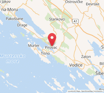 Map of Pirovac, Šibenik-Knin