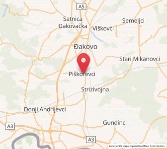 Map of Piškorevci, County of Osijek-Baranja