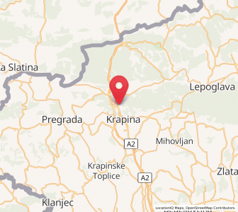 Map of Podgora Krapinska, County of Krapina-Zagorje
