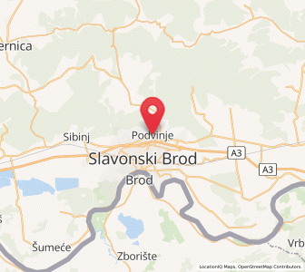 Map of Podvinje, Brod-Posavina