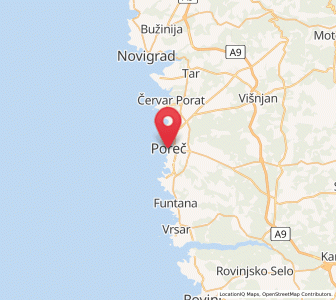 Map of Poreč, Istria