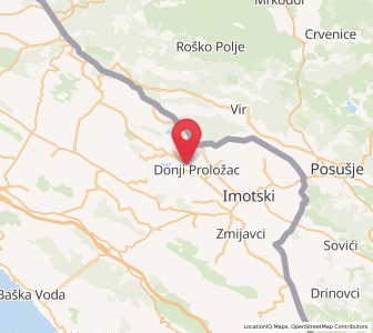 Map of Postranje, Split-Dalmatia