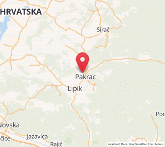 Map of Prekopakra, County of Požega-Slavonia