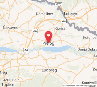 Map of Prelog, County of Međimurje
