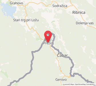 Map of Prezid, County of Primorje-Gorski Kotar
