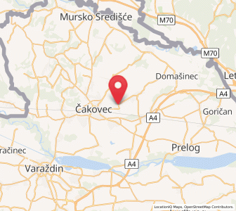 Map of Pribislavec, County of Međimurje