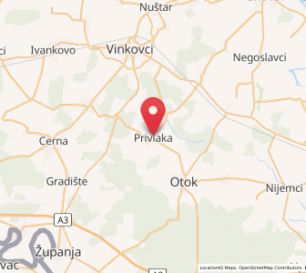 Map of Privlaka, Vukovar-Sirmium