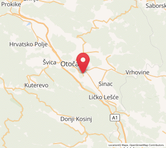 Map of Prozor, County of Lika-Senj