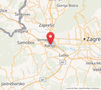 Map of Rakitje, County of Zagreb