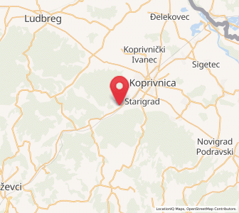 Map of Reka, County of Koprivnica-Križevci
