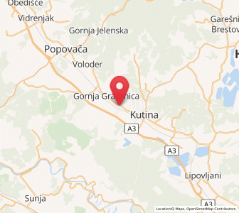 Map of Repušnica, County of Sisak-Moslavina