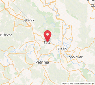 Map of Sela, County of Sisak-Moslavina