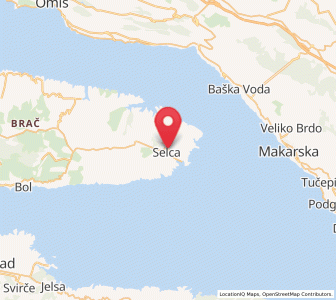 Map of Selca, Split-Dalmatia