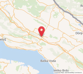 Map of Šestanovac, Split-Dalmatia