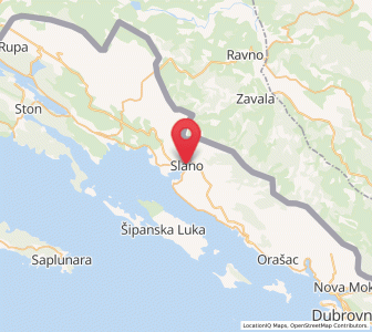 Map of Slano, Dubrovnik-Neretva