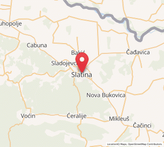 Map of Slatina, County of Virovitica-Podravina
