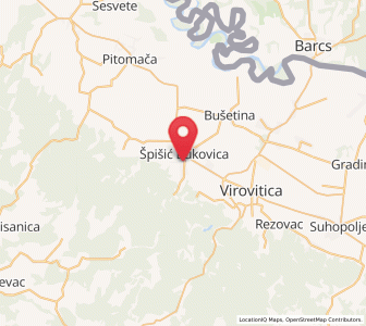 Map of Špišić-Bukovica, County of Virovitica-Podravina