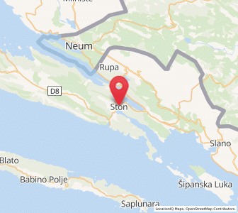 Map of Ston, Dubrovnik-Neretva