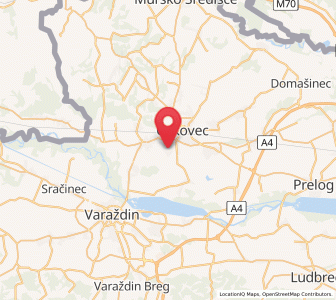 Map of Strahoninec, County of Međimurje