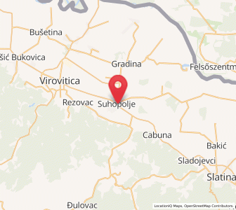 Map of Suhopolje, County of Virovitica-Podravina