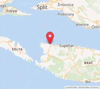 Map of Sutivan, Split-Dalmatia