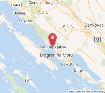 Map of Sveti Filip i Jakov, County of Zadar