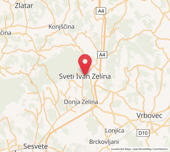 Map of Sveti Ivan Zelina, County of Zagreb